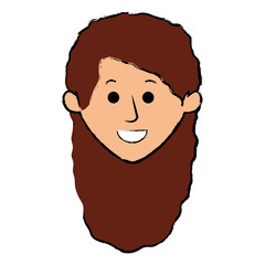 beautiful woman head avatar character vector illustration design