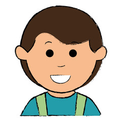 Fototapeta premium cute boy avatar character vector illustration design