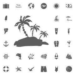 Palms icon flat. Illustration isolated vector sign symbol