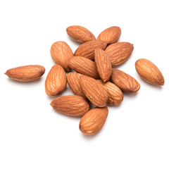 almond nuts isolated on white background close up