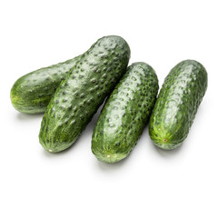 Cucumber vegetable isolated on white background cutout