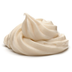 Mayonnaise swirl  isolated on white background cutout