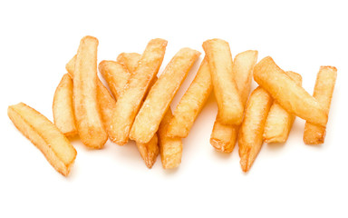 French Fried Potatoes isolated on white background
