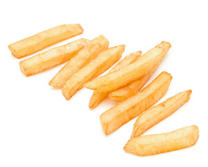 French Fried Potatoes isolated on white background