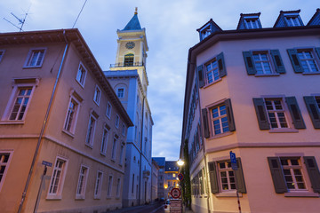 Obraz premium Evangelica church in Karlsruhe