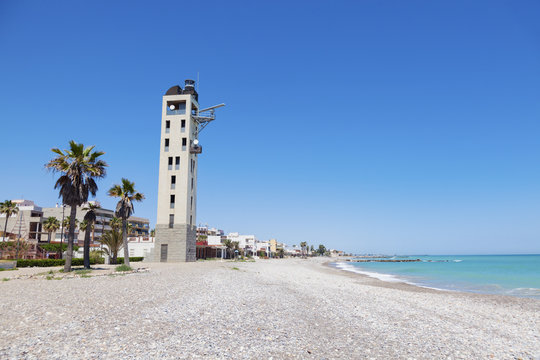 Nules Lighthouse on the beach