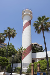 Marbella Lighthouse and blue sky