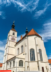 Fototapeta na wymiar Neupfarrkirche Church in Regensburg, Germany