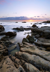 Fototapeta na wymiar Laguna Beach rocks on shoreline