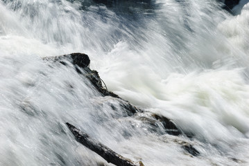 Chaotic water flow at Barden Reservoir