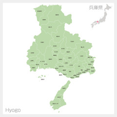 兵庫県の地図
