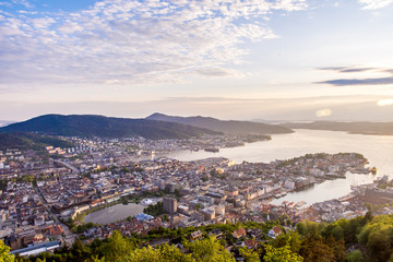 Bergen city and sky