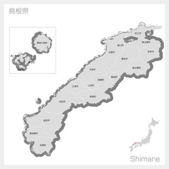 筆で描いた島根県