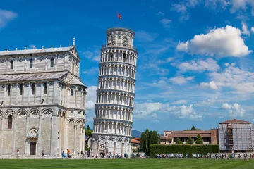Deurstickers De scheve toren Leaning tower in Pisa
