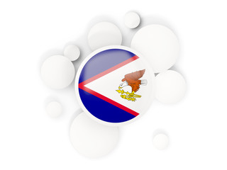 Round flag of american samoa with circles pattern