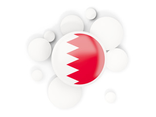 Round flag of bahrain with circles pattern