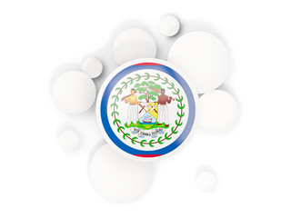 Round flag of belize with circles pattern