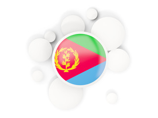 Round flag of eritrea with circles pattern