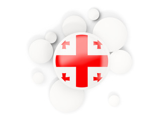 Obraz premium Round flag of georgia with circles pattern