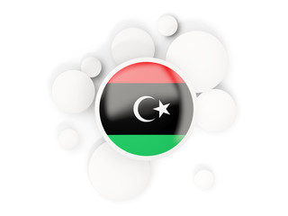 Round flag of libya with circles pattern