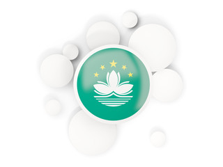Round flag of macao with circles pattern