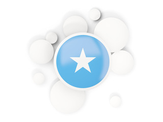 Round flag of somalia with circles pattern