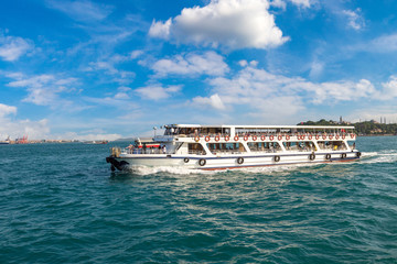Fototapeta na wymiar Passenger ship in Istanbul