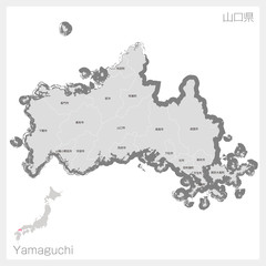 筆で描いた山口県