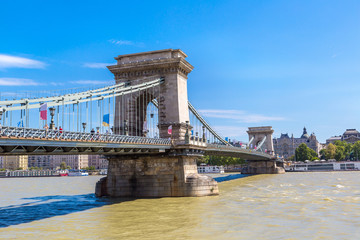 Obraz premium Szechenyi Chain bridge in Budapest