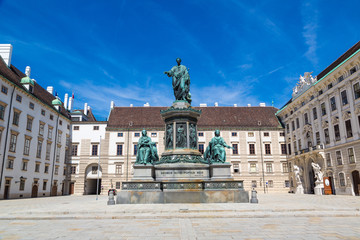 Fototapeta na wymiar Emperor Franz and Hofburg Palace in Vienna