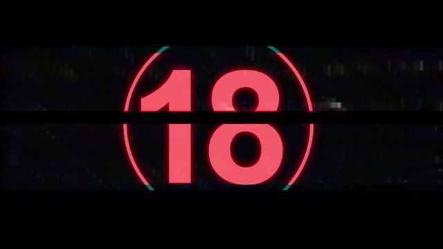 18 Content Warning in VHS Retro Look