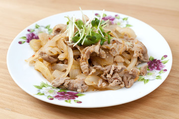 豚肉とたまねぎの炒め物