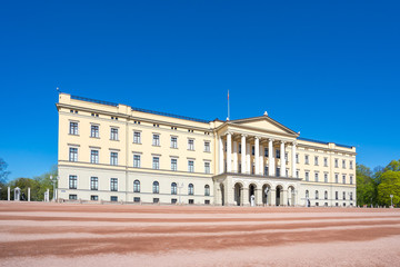 Fototapeta na wymiar Royal Palace in Oslo city, Norway