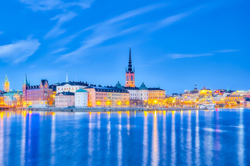 Fototapeta na wymiar Skyline of Stockholm city in Sweden