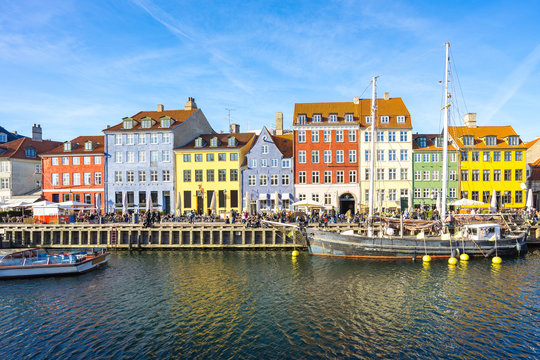 Nyhavn in Copenhagen city, Denmark