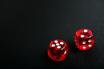 Two red dice