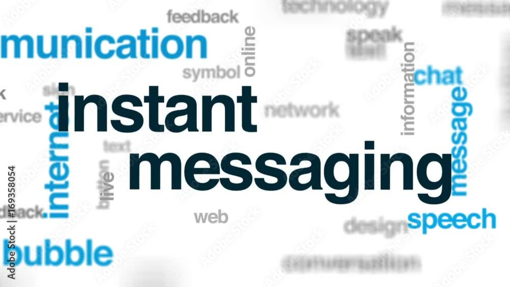 Aufkleber instant messaging animated word cloud, text design animation.