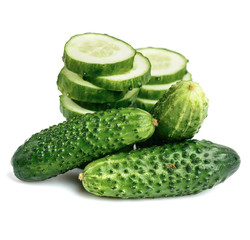 Fresh and chopped cucumber