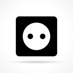 Fototapeta premium electric plug icon on white background