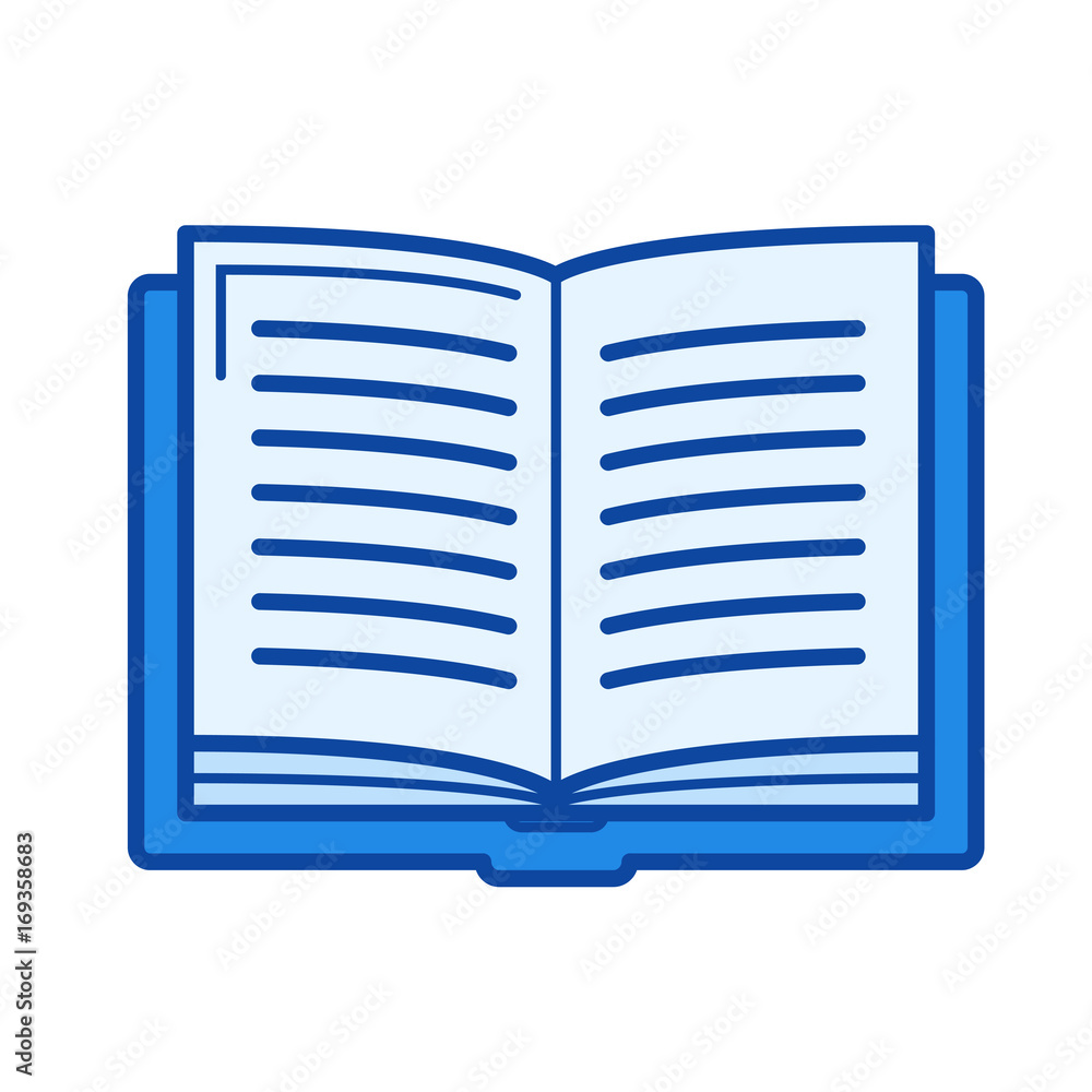 Poster student book vector line icon isolated on white background. student book line icon for infographic, 