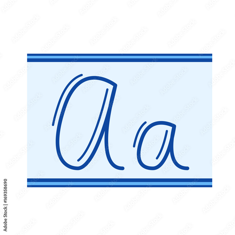 Poster handwriting vector line icon isolated on white background. handwriting line icon for infographic, we