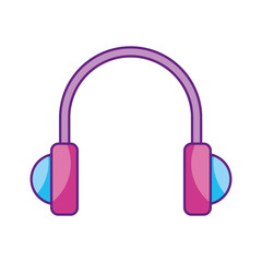earphones device isolated icon vector illustration design