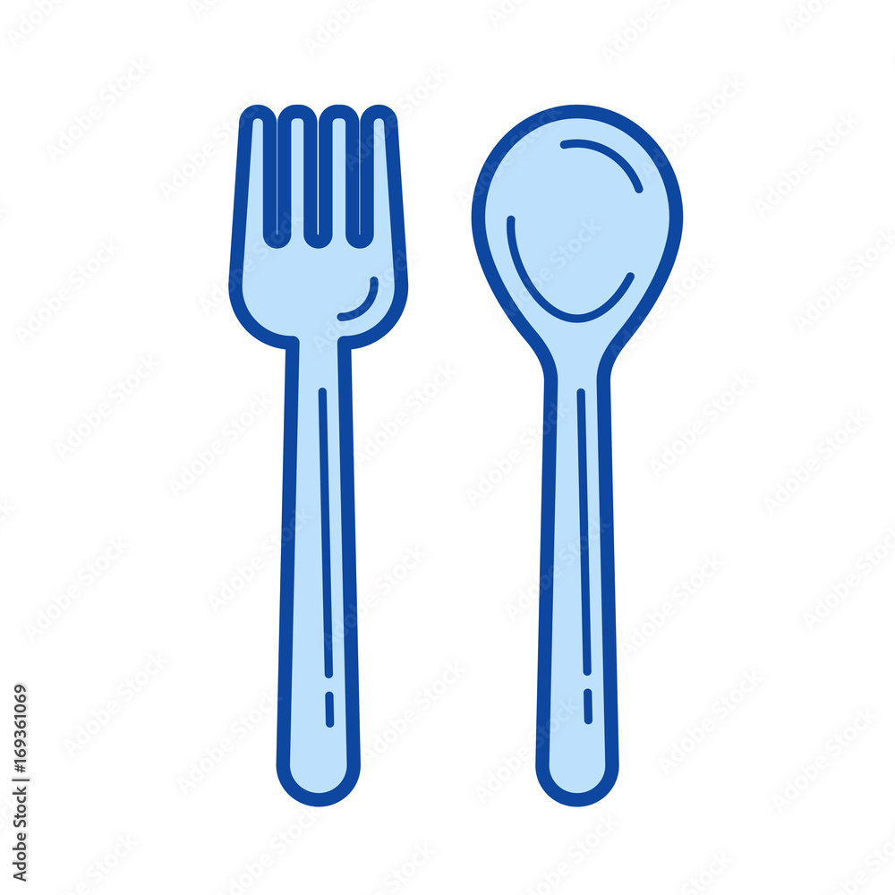 Poster place setting vector line icon isolated on white background. place setting line icon for infographic