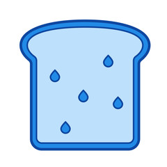 Whole wheat bread vector line icon isolated on white background. Whole wheat bread line icon for infographic, website or app. Blue icon designed on a grid system.