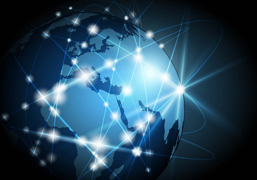 Global network background Vector