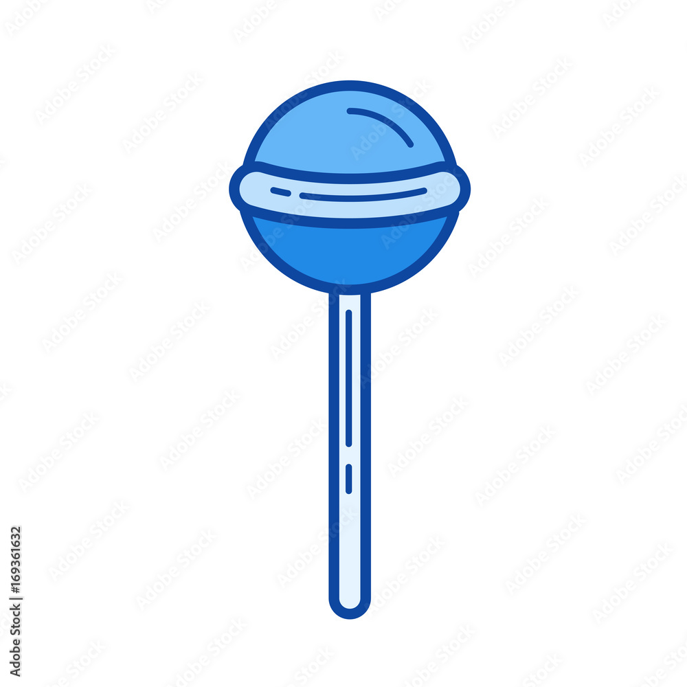 Poster lollipop vector line icon isolated on white background. lollipop line icon for infographic, website 