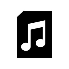 paper document with music note isolated icon vector illustration design