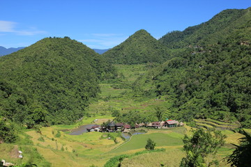 Obraz premium Banga-an Reisterrassen Dorf, Ifugao Provinz, Kordilleren, Philippinen