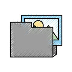 Fototapeta na wymiar folder document with picture vector illustration design