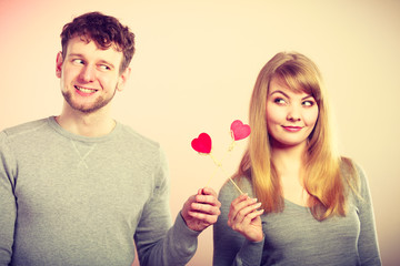 Cheerful youngsters playing together.
